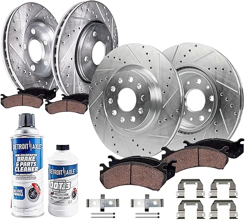 Miniatura 35 de Detroit Axle - Pastillas de freno para Mazda CX-5 2016-2024, pastillas de freno de cerámica delanteras y traseras con repuesto de hardware 2017 2018