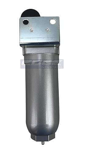 Miniatura 4 de Filtro de coalescencia de grado industrial resistente con elemento de 0.01 u, cuenco de metal de 11 onzas, elimina el 99.98% de humedad, vapor y