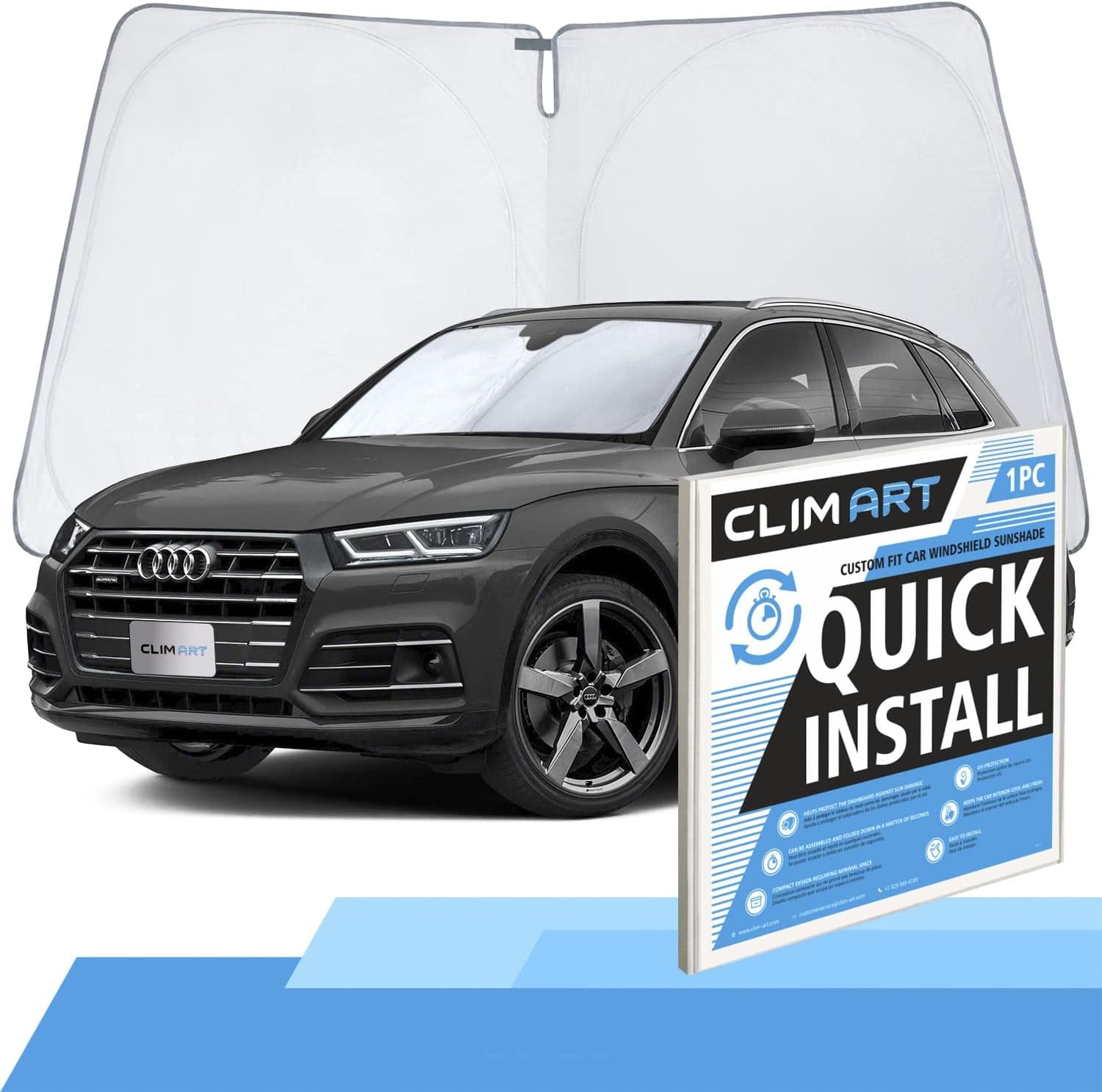 AutoHeatshield Sunshade for Audi Q8 SQ8 SUV 2019 2020 2021 2022 2023 2024 Custom Fit