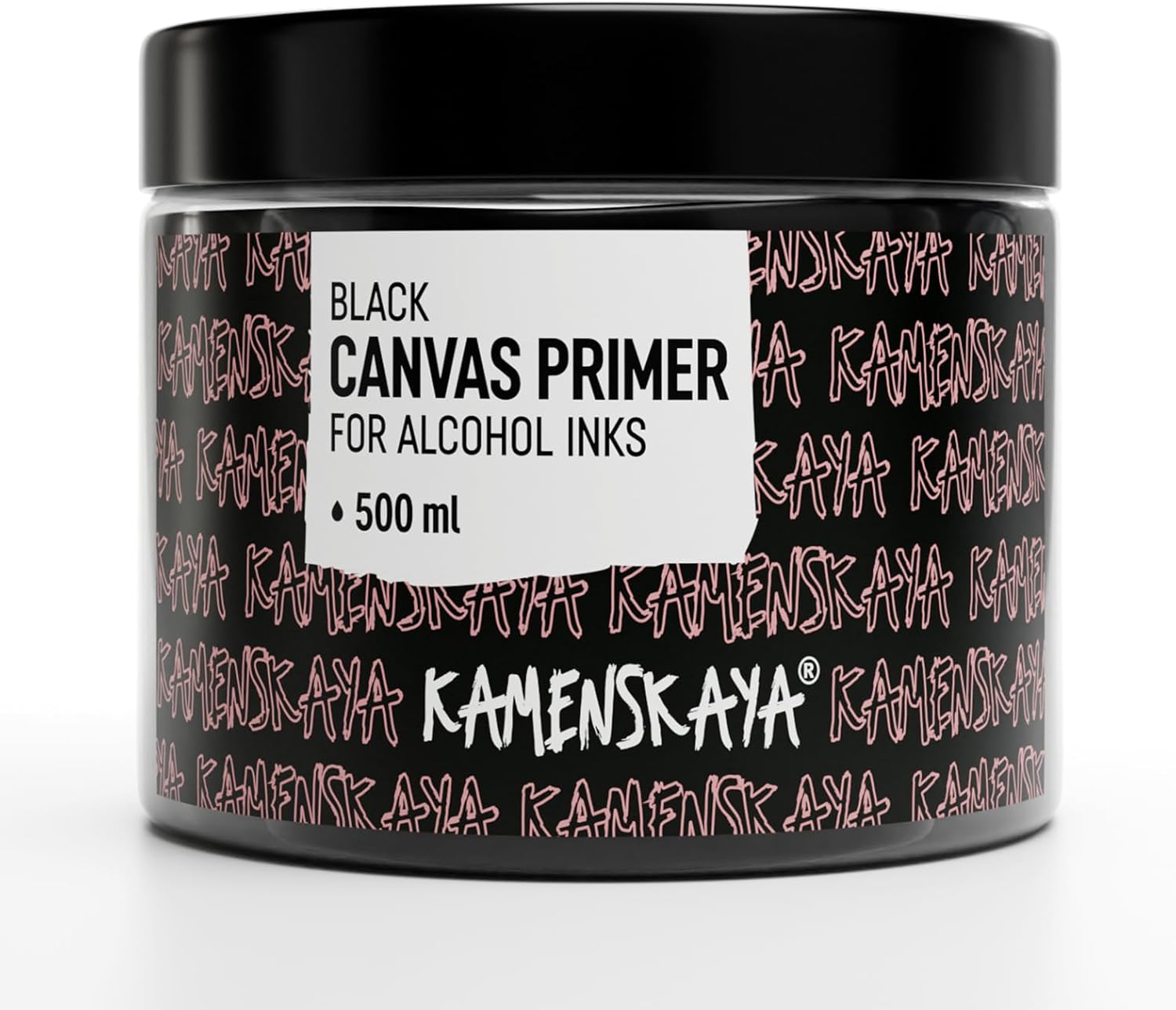 KAMENSKAYA Black Acrylic Gesso Primer for Alcohol Ink Painting on Canvases,16.9 fl oz (500 ml)