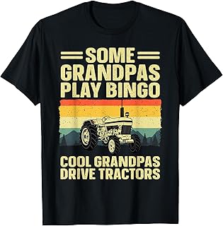 Cool Tractor Art For Grandpa Men Farming Farmer Farm Tractor T-Shirt