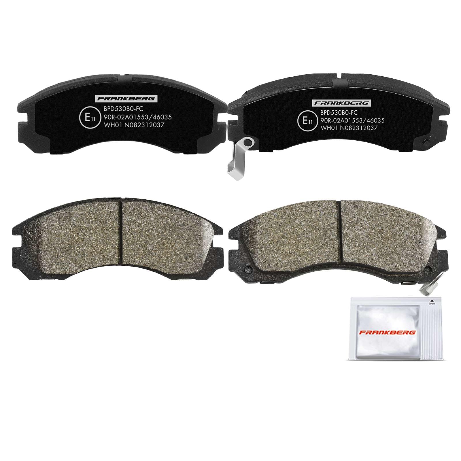 Frankberg Kit de plaquettes de frein incl. 4x Plaquettes de frein Avant