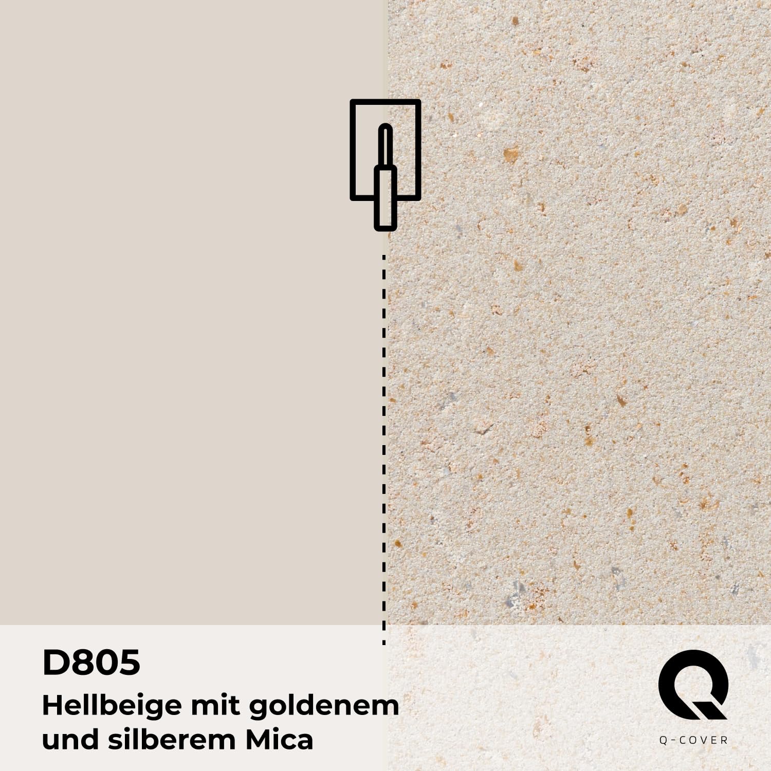 Quarzgrund für Dekorativer Putz mit Mica Hellbeige D805 7,5KG | Acrylatdispersion Grundiermittel Innen & Außen für Wände und Decken Grundierung Schutz Mosaikputz ca. 0,3-0,4 KG/m2