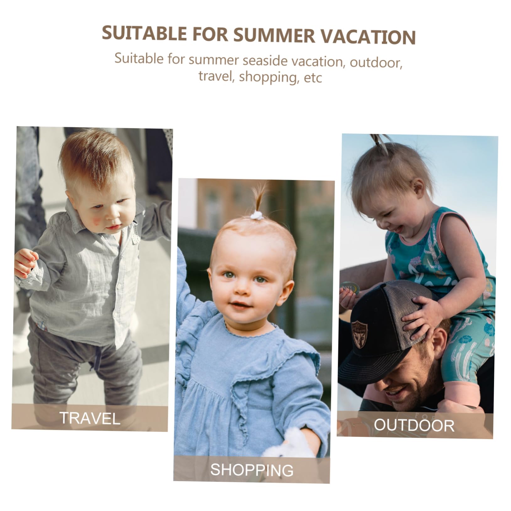 Sombrero de Paja para Niños 1 Set, Paja Beige, Estilo Lovely | Bolsa de Paja para Niños, Decoraciones de Zanahoria y Fresa, Celebracion Verano, para Viajar y Trabajar