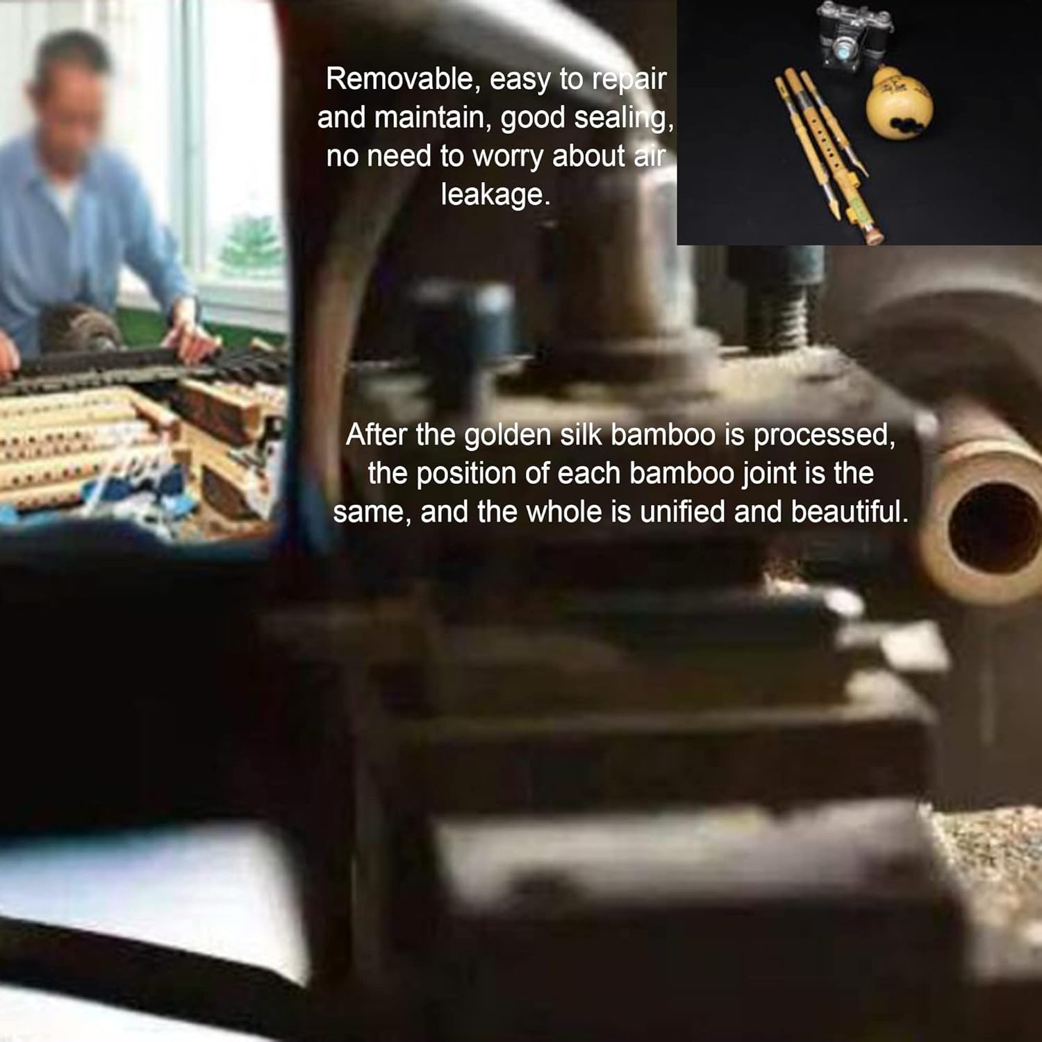 Cinese Hulusi Flauto Cucurbita Professionale con Scatola per Il Trasporto Flauto di Zucca per Principianti Adulti Amatori Musicali Strumento di Zucca