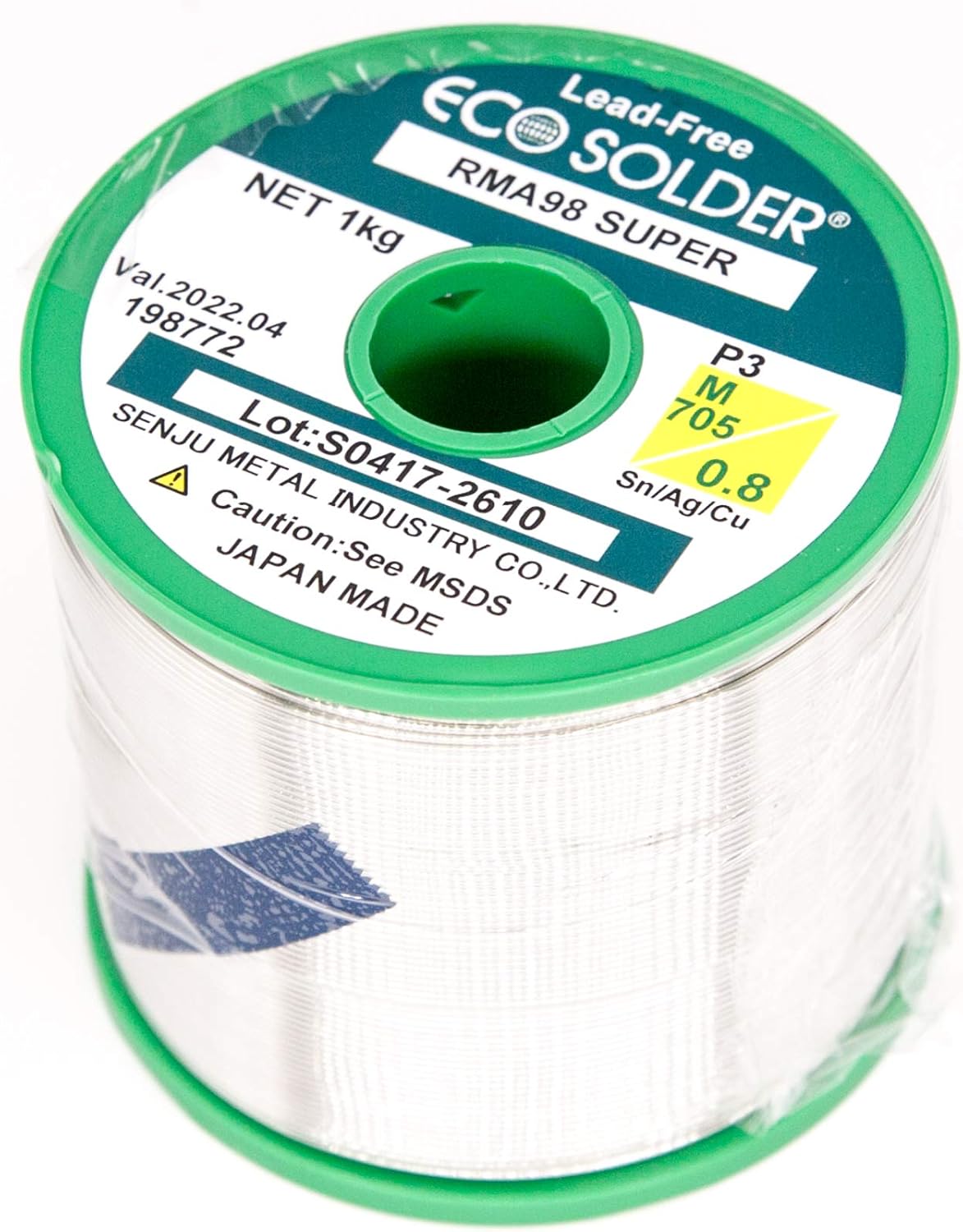 Amazon 1kg 0.8mm Japan ECO はんだ 鉛フリー はんだ ワイヤフラックス入りM705 RMA98 ハンダゴテパーツ