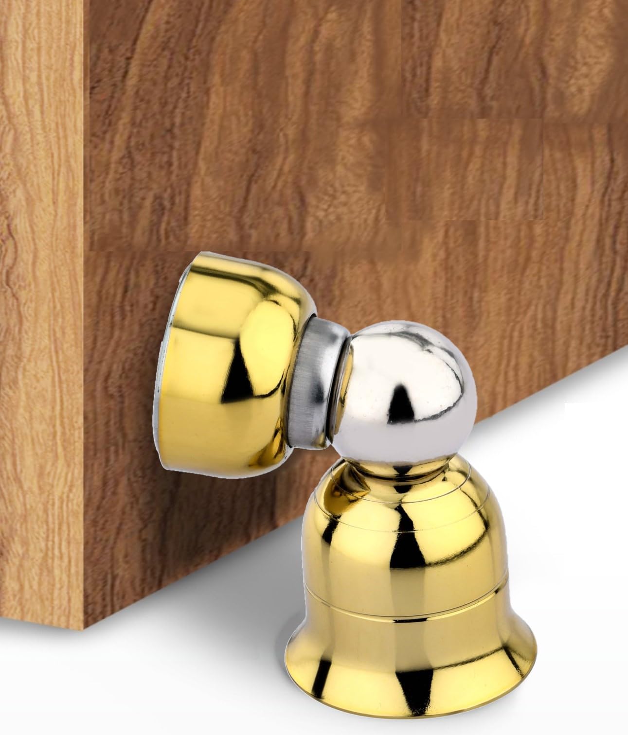 Met Craft Heavy Duty Stainless Steel 3 inch Bell Door Magnetic Stopper Soft-Catch | Door Magnets to Hold Door | Door Magnet 360 Angle Hold with Screw Fitting .Pack of 2 (PU Gold) (B0CV47LTNC) Amazon Price History, Amazon Price Tracker
