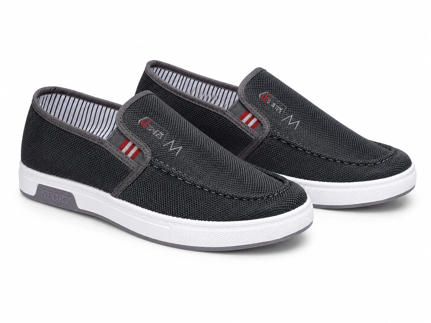 Comfort Peak Men's Slip-On Running Shoes | Breathable Mesh Walking Shoes for Men | Lightweight EVA Sole Casual Sneakers Sports Shoes | Flexible Comfortable Loafers for Gym, Travel & Office-image-30