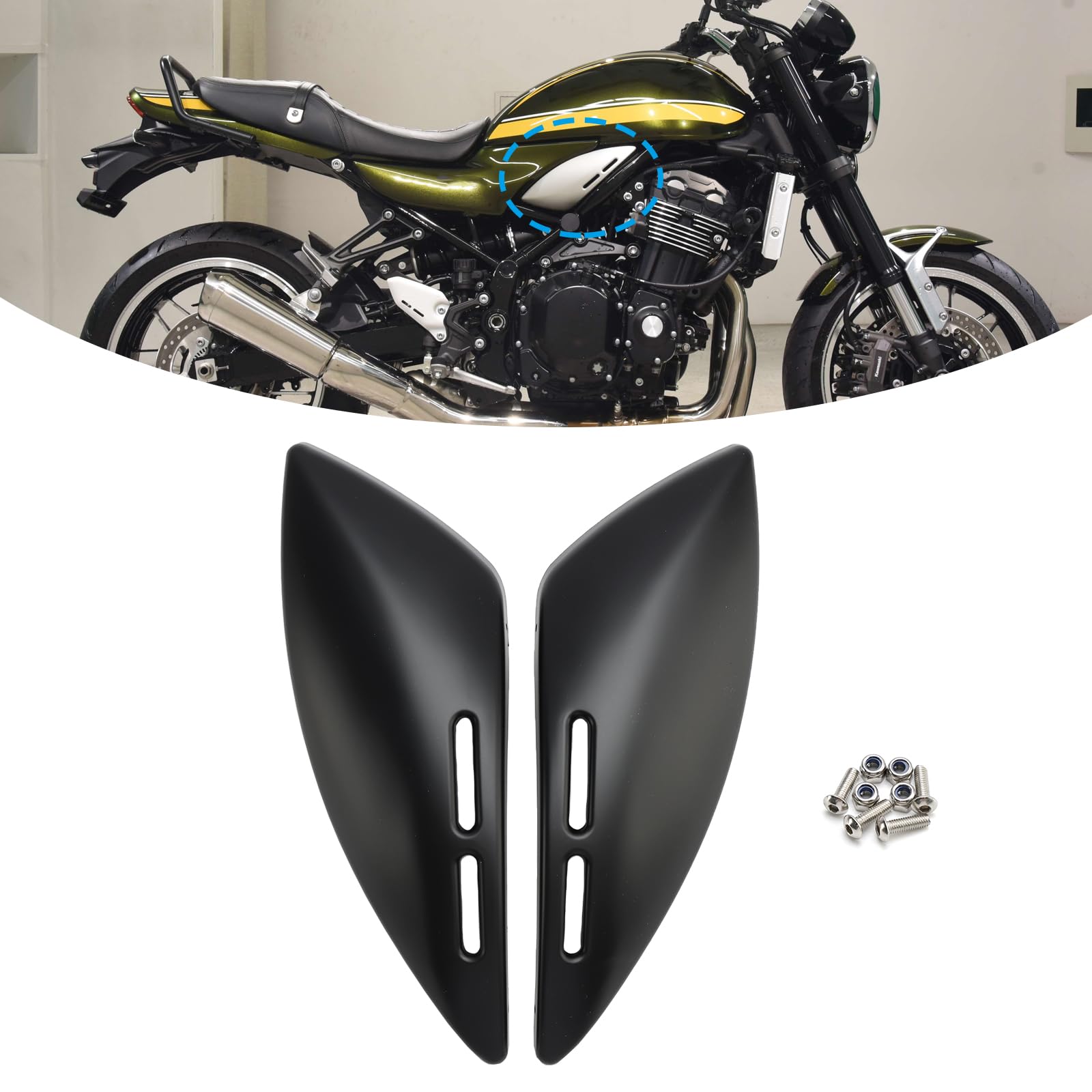 限定価格！ おひとつのみ z900rs タンクサイドカバー 高級クリアー