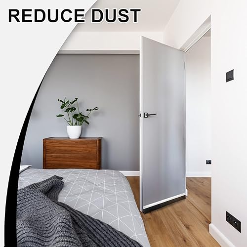 Miniatura 6 de Lounsweer 8 cepillos de puerta de 2.5 x 39.3 pulgadas, aleación de aluminio, sello de barrido de aleación de aluminio, tira de sellado, fácil