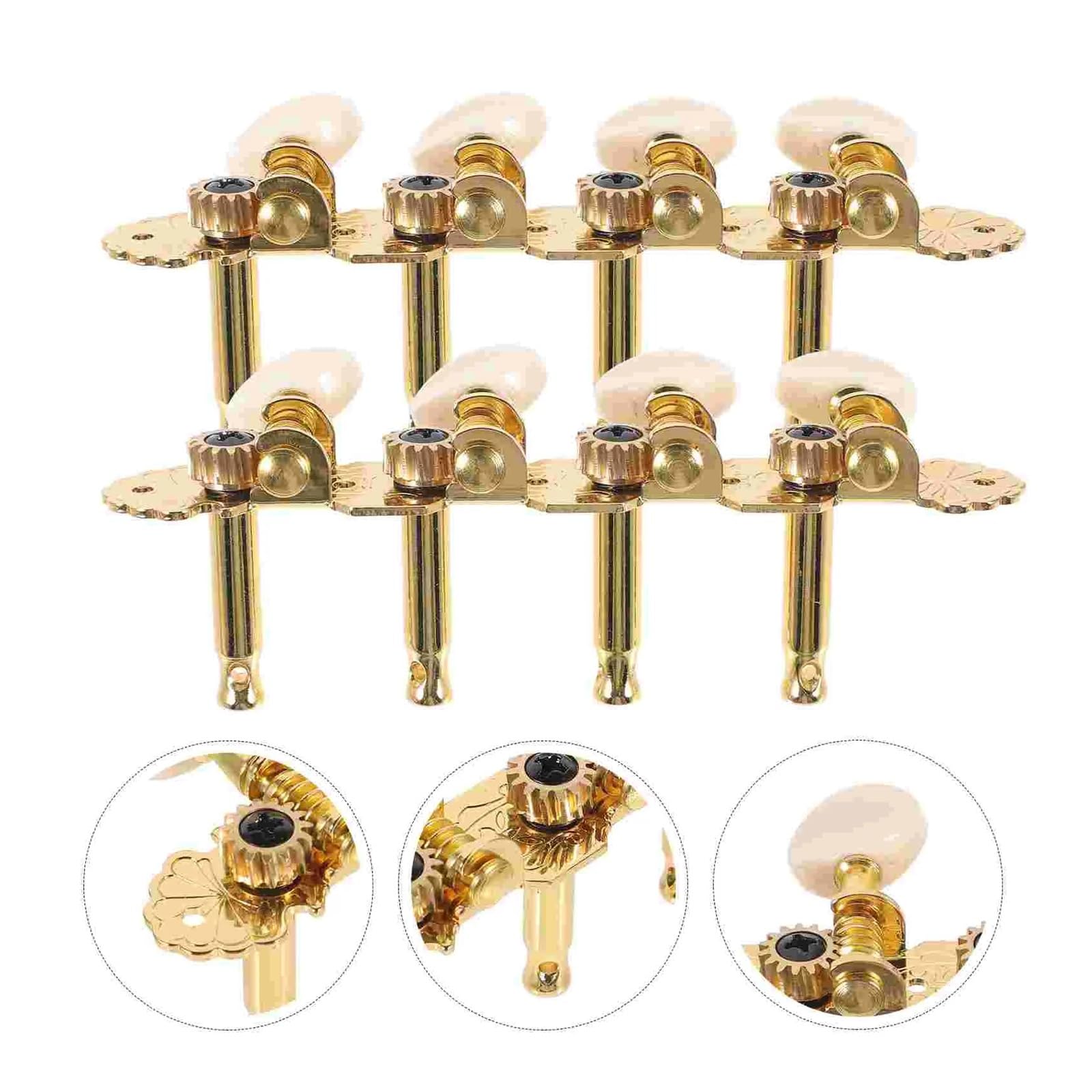 Gitarren-Tuner-Clip, Mandolinen-Tuner, Instrumentenwirbel, Ukulele, Metall, kabelloses System(Golden)
