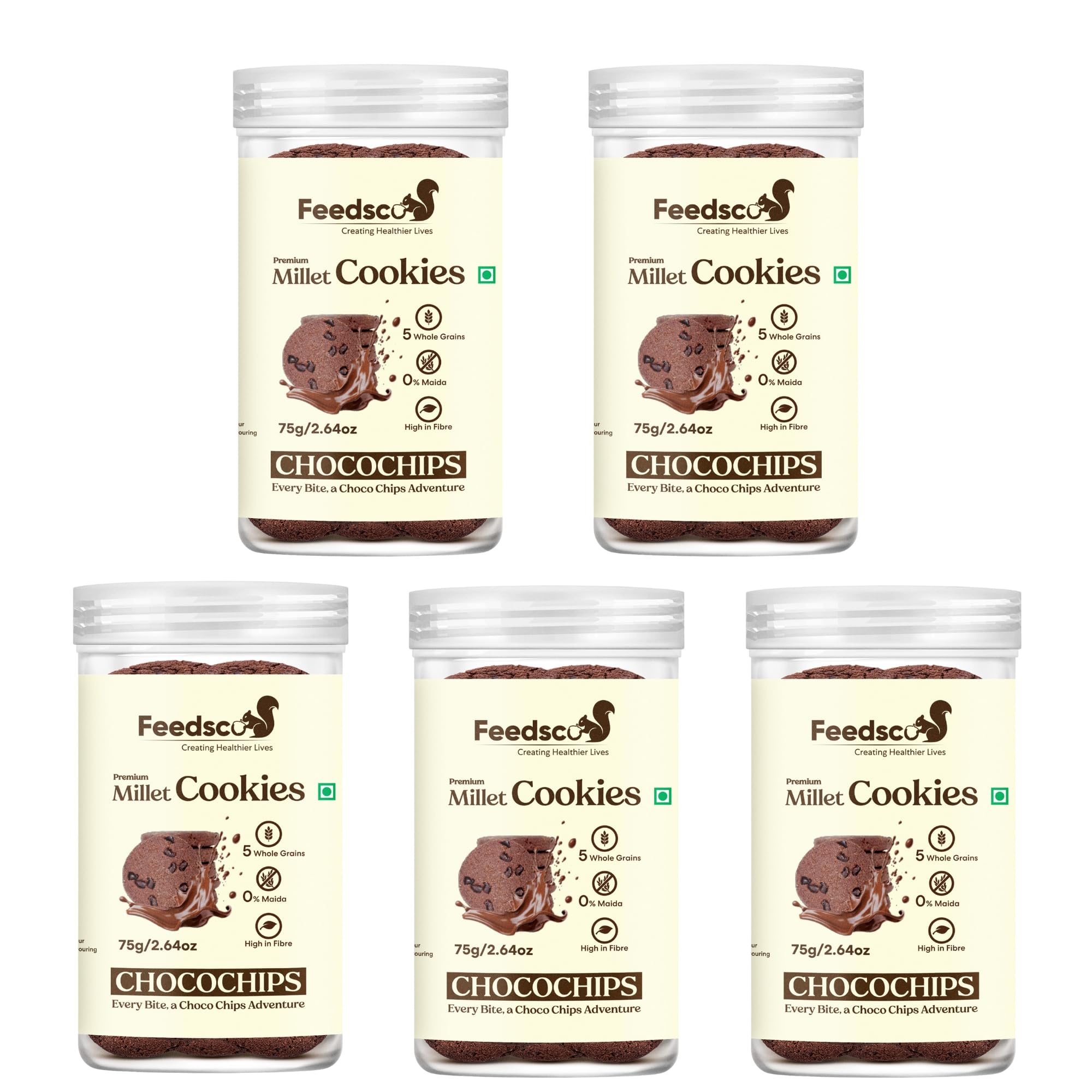 See full amazon price history chart for Feedsco Millet Cookies - Choco chips Flavor, Multigrain & Handmade Healthy Snack | No Preservatives | 75gm Pack of 5 with Reusable Jar Feedsco Millet Cookies - Choco chips Flavor, Multigrain & Handmade Healthy Snack | No Preservatives | 75gm Pack of 5 with Reusable Jar (B0D7HG47D4) Amazon Price History, Amazon Price Tracker