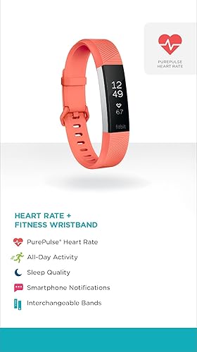 Vista 15 de Fitbit Alta HR, negro, grande (versión de EE. UU.) (renovado)