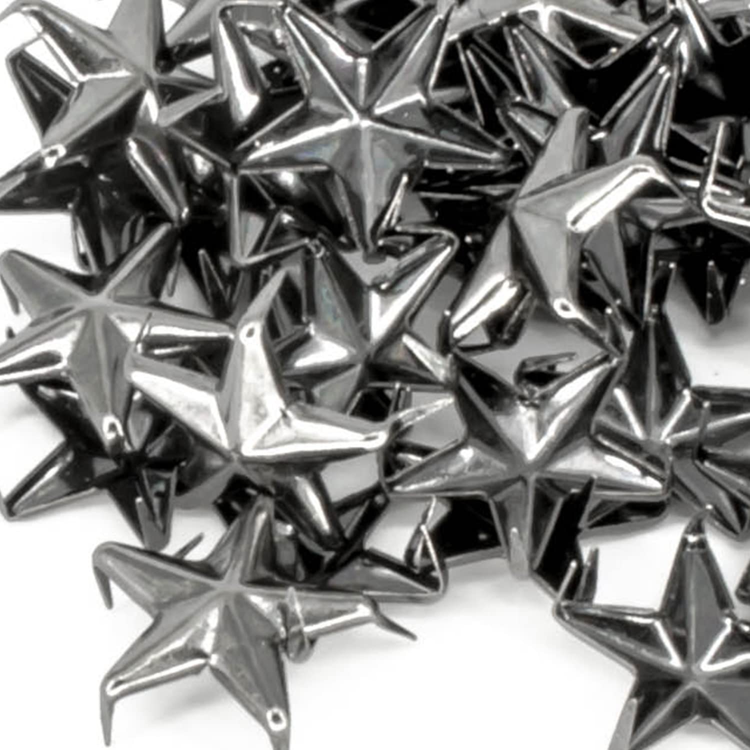 Trimming Shop Gun Metal Star Studs 5mm Nail Head, DIY Brass Metal Punk Spikes for Leathercraft, Arts, Decorating Clothes, Jackets, Belts, Footwear and Bags Goth Spikes 50pcs