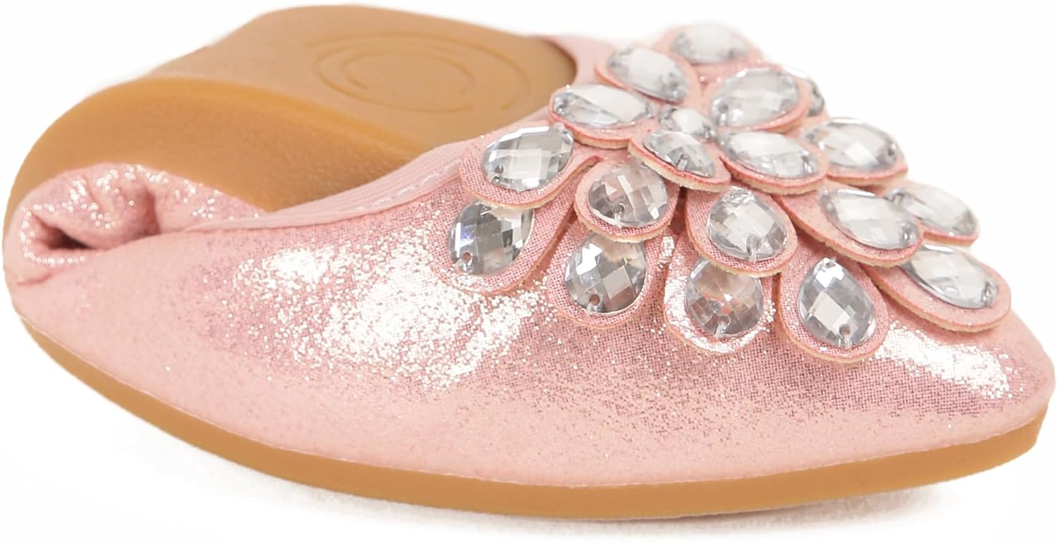 Flats Shoes for Women Rhinestone Wedding Ballerina Shoes Foldable Sparkly Comfort Slip on Flat Dressy Flats - Image 7