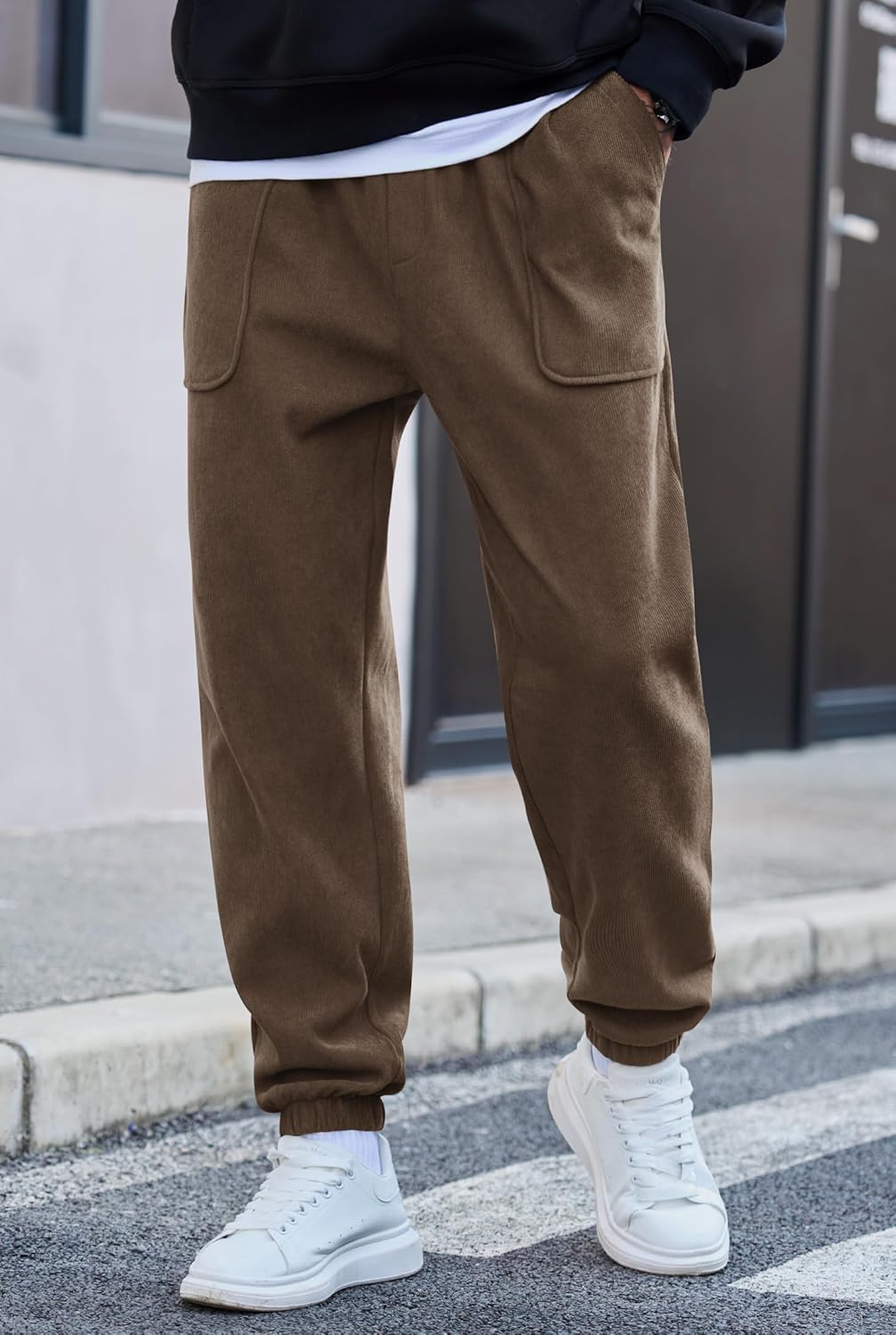 Men Corduroy Fleece-Lined Joggers Casual Winter Sweatpants(S-XXL) - Image 6