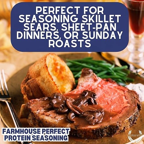 Miniatura 3 de Farmhouse Perfect Protein Seasoning – Auténtica mezcla de especias gourmet y condimento artesanal – Sin OGM – 2.5 oz – Lote pequeño – Lata magnética