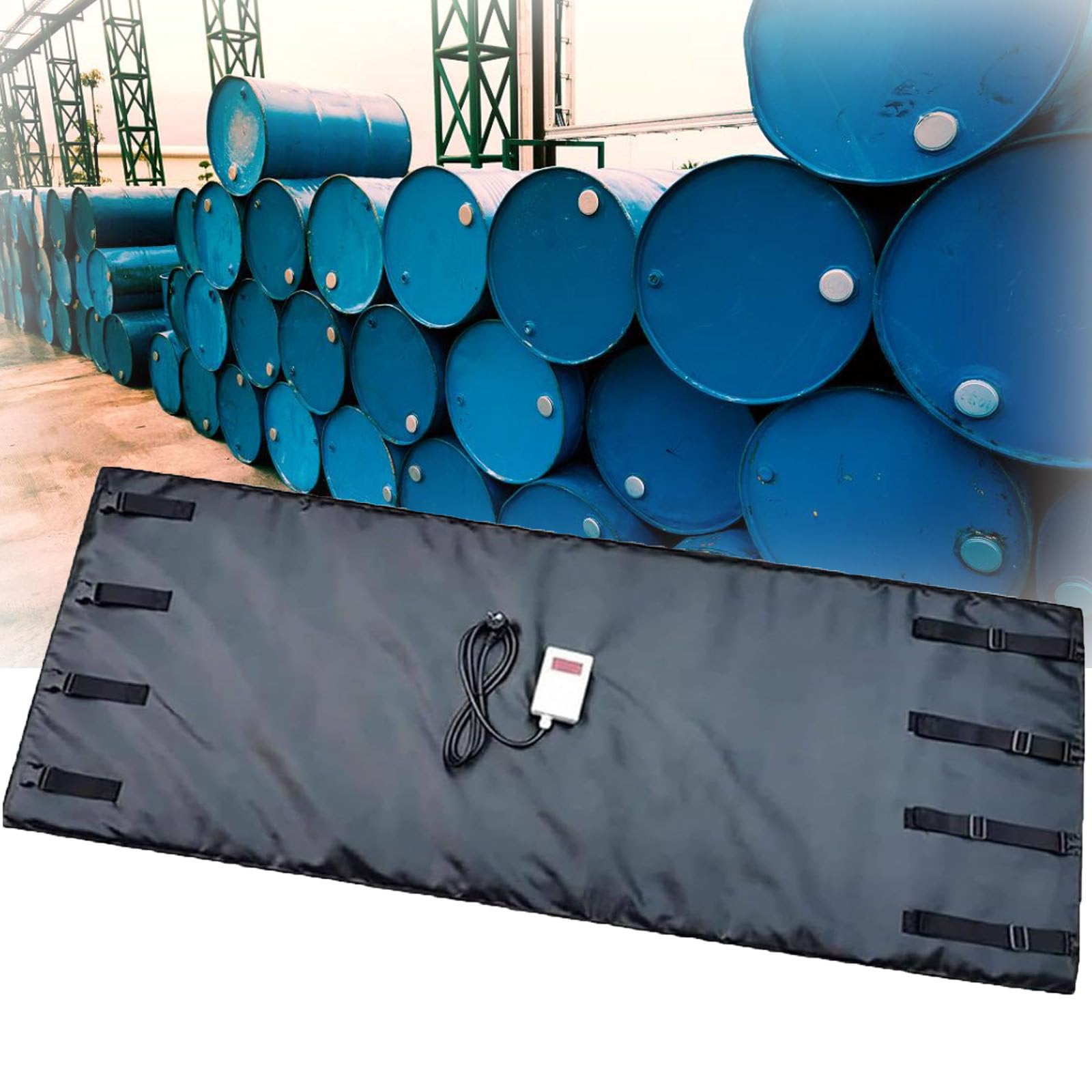 Ylpddmm Black 55 Gallon/275 Gallon Full Cover Ibc Tote/Tank Heater Blanket -55Gal/200L