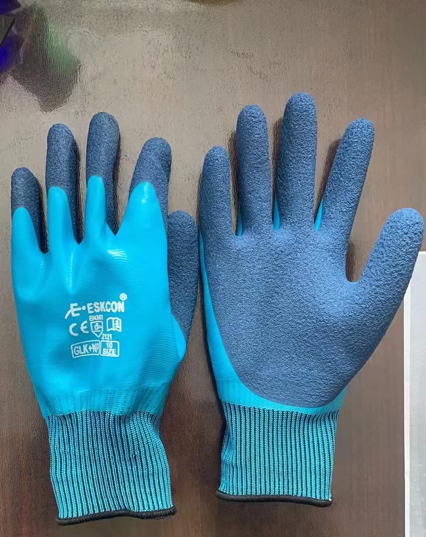 Satishve Nylon Latex Coated Firm Grip Industrial Safety Work Cut Resistant Gloves, 5 Pairs. Pack of 10 (Large, Blue) (B0BV78LZLK) Amazon Price History, Amazon Price Tracker