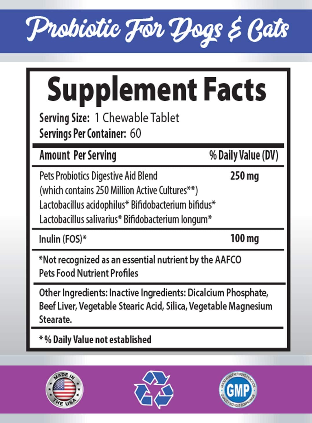 cat Digestive Enzyme - PROBIOTICS for Pets - Dogs Cats - Bad Gas and Breath Treats - Advanced Immune Boost - cat probiotics for Vomiting - 2 Bottles (120 Treats)
