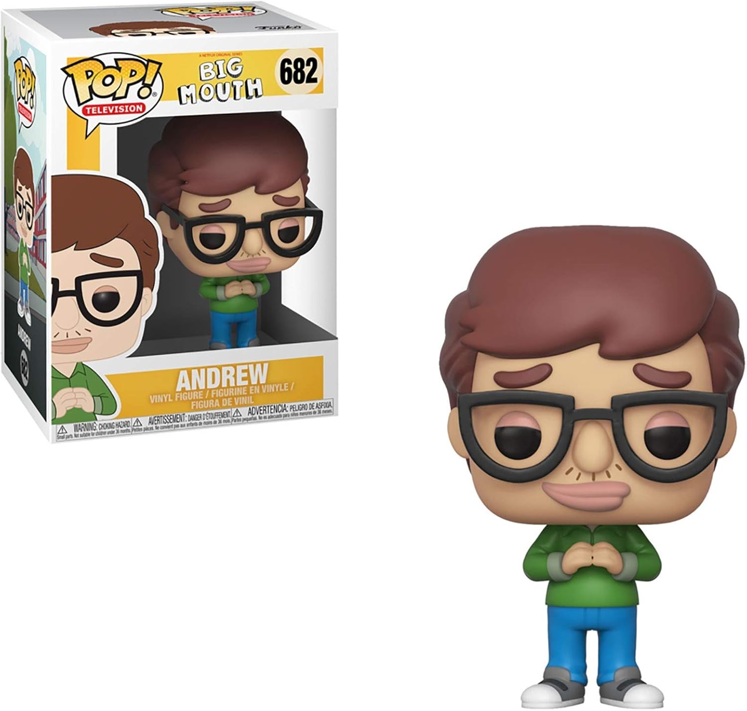 Funko Pop Television: Big Mouth - Andrew Collectible Figure, Multicolor