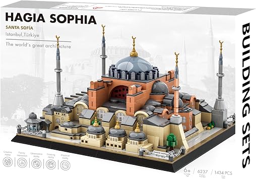 Hagia Sophia Cathedral Building Block Toy Landmark Architecture Model Kit for Adults Teens and Collectors Display Gift Set