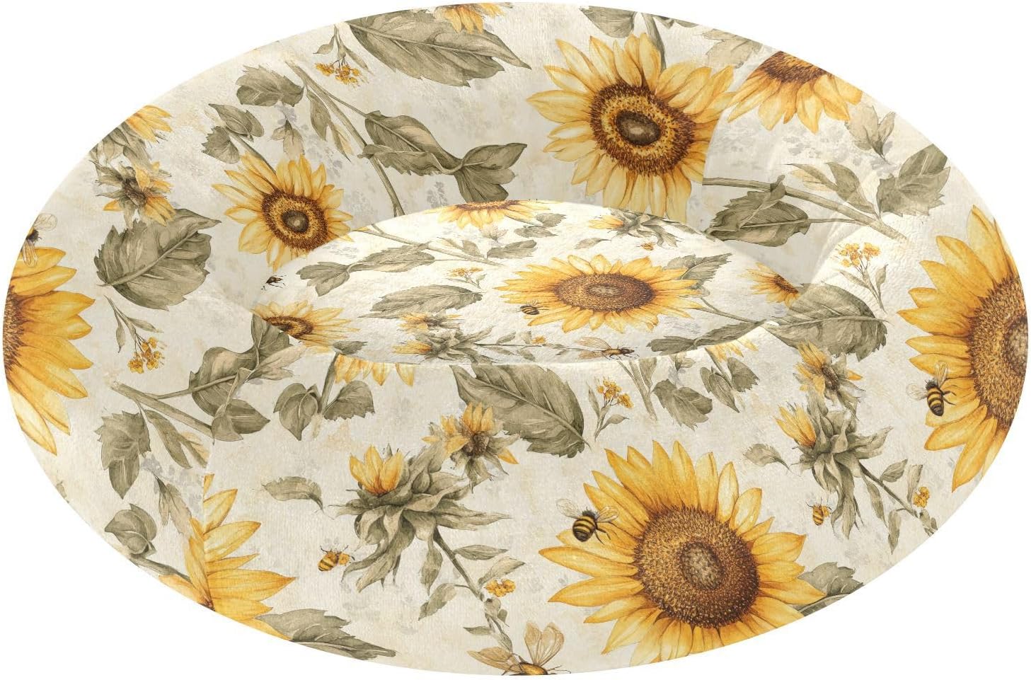 Pet Dog Beds Relieve Stress Fluffy Dog Pillow Bed for Small Size Pets Sleeping M Aesthetic Sunflower Neutral