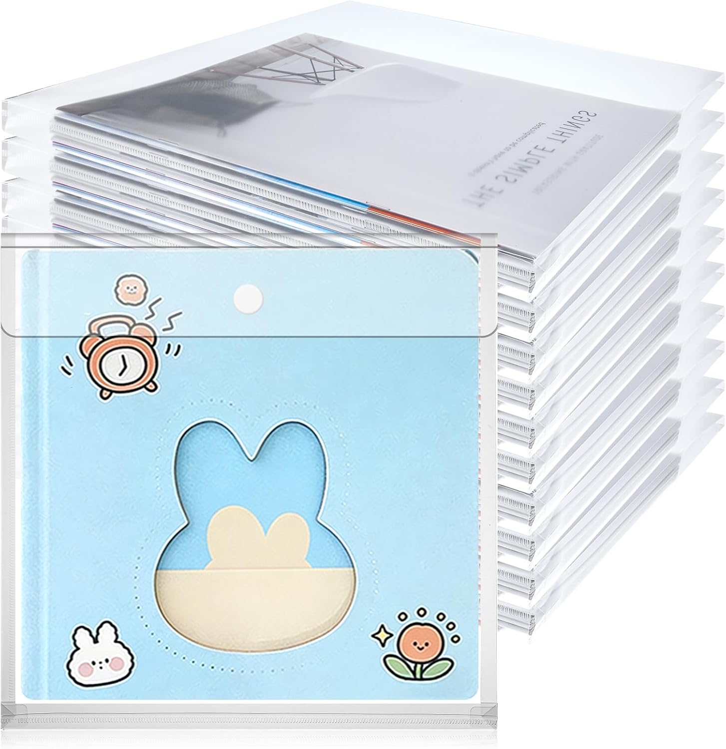36pcs 12 x 12 Scrapbook Paper Storage,Top Loading Plastic Scrapbook Paper Organizer,Clear Craft Paper Storage Organization for Holding Scrapbook Paper Photos Vinyl Sheets Files