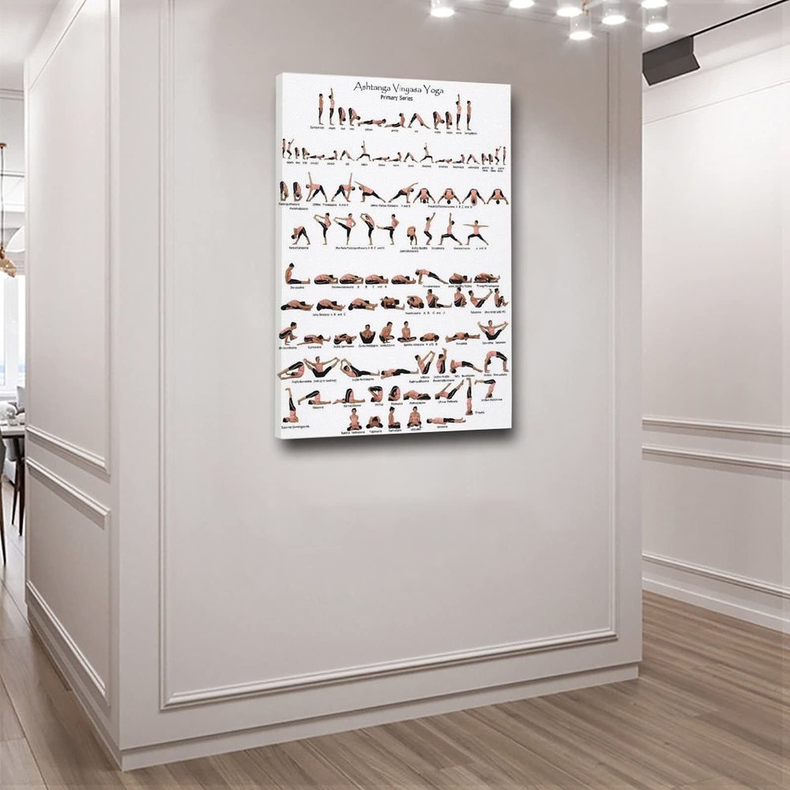 GNKIO Poster Sur Toile Yoga Ashtanga Beginner Series Of