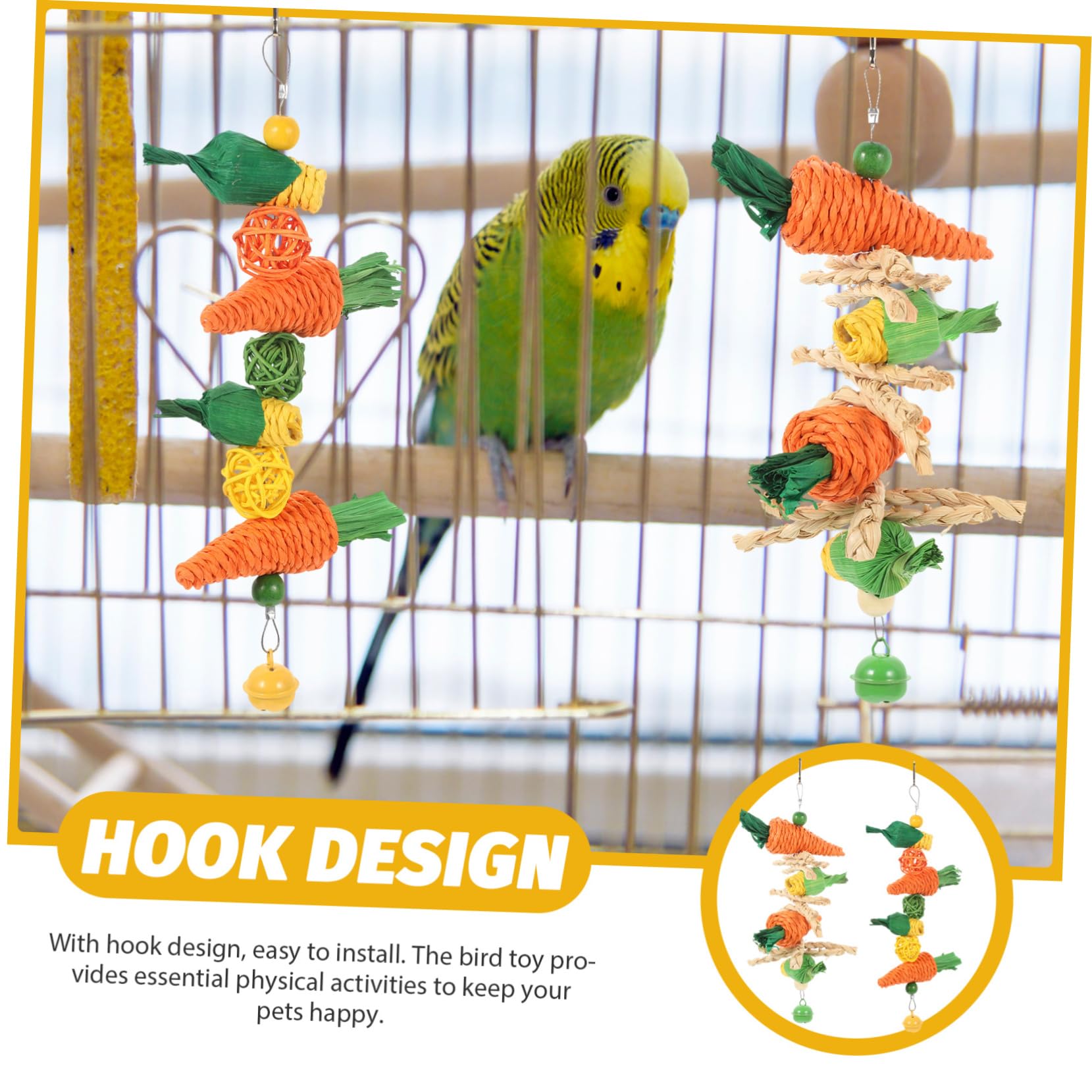 Beavorty 10pièces Jouets à Mâcher pour Oiseaux Jouet Vigne pour Perroquets Et Perruches Accessoire De Et pour Petits Oiseaux