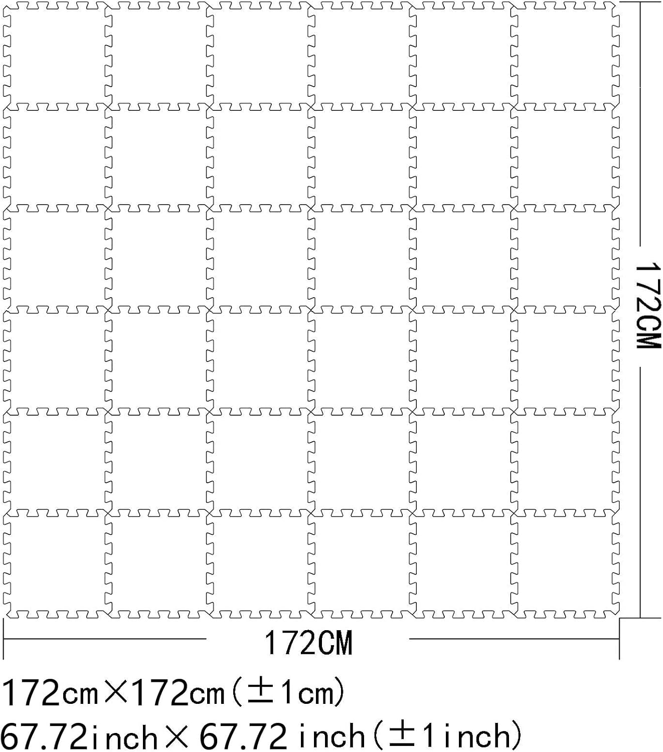 MQIAOHAM® 36 Pieces Puzzle Play Mats, Soft Baby Play Mat, Kids Interlocking Foam Floor Tiles, Toddlers Carpet Playmats G301036-104107112