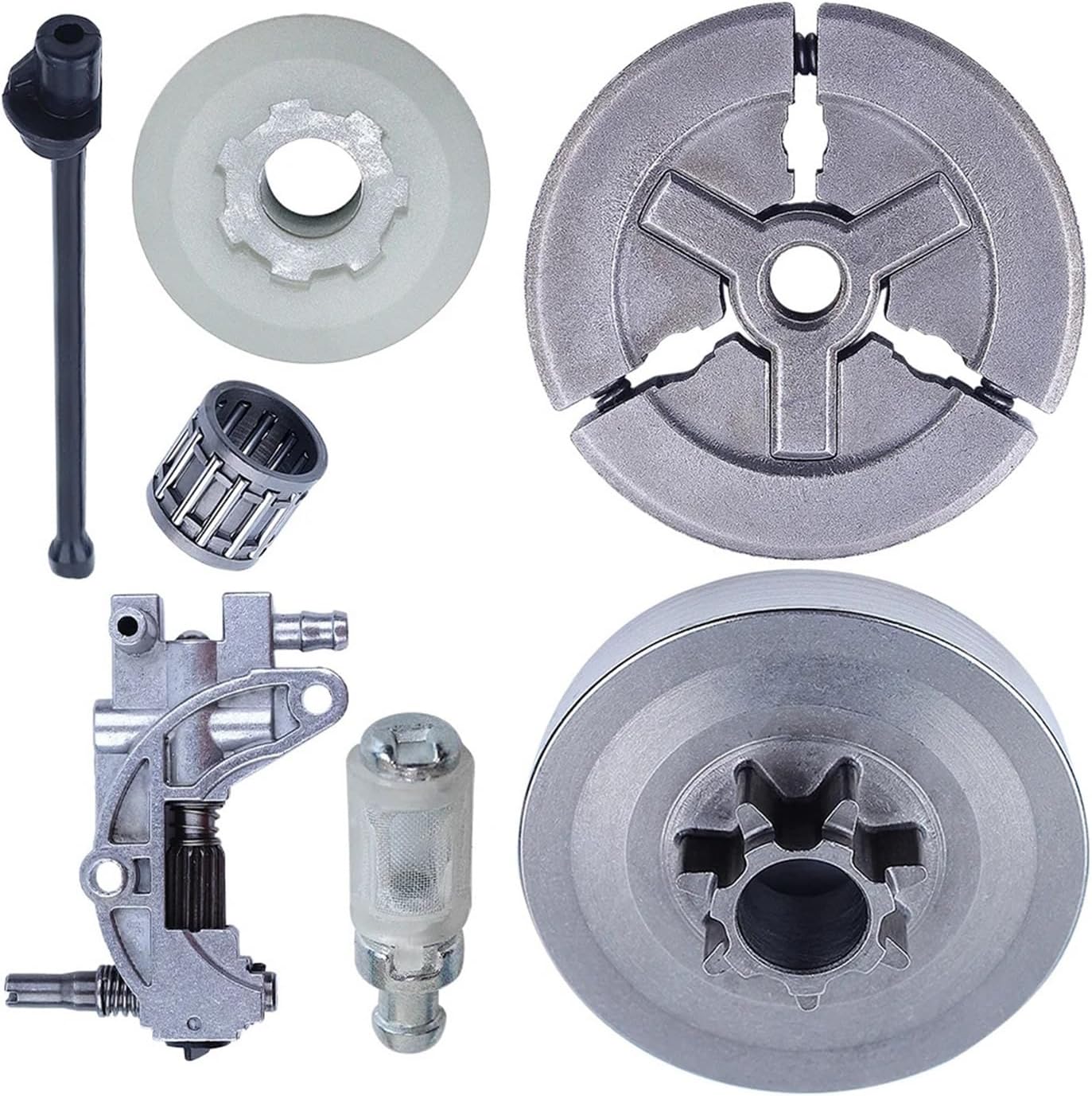 Clutch Drum with Passive Disc Integrated Kit Fit for 4500 5200 5800 45cc 52cc 58cc Parts with Piston Needle Roller