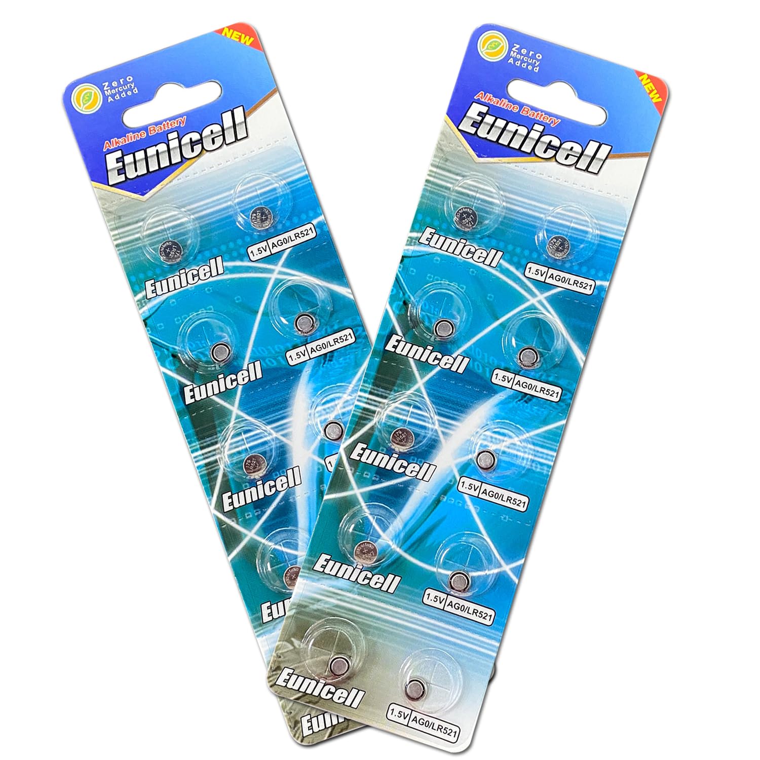 Pack of 10 - LR920/AG6 Eunicell 1.5V Button Coin Cell Alkaline Batteries - Suitable for use in LED lights, Digital Voice Recorders, Toys, Blood Glucose, Cholesterol Testing, Meters, Toys — view 42