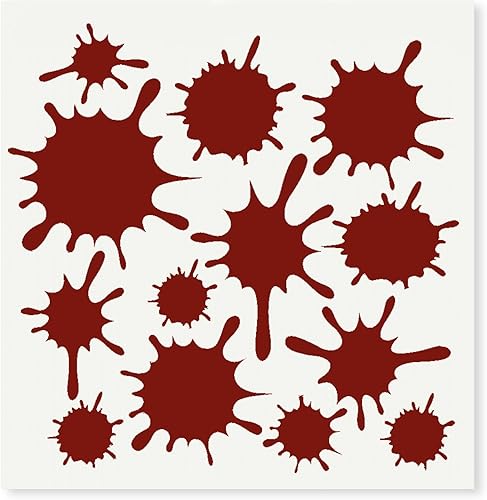 Juego de calcomanías de salpicaduras de pintura, calcomanías de salpicaduras de pintura roja, calcomanías de salpicaduras de pintura extraíbles,