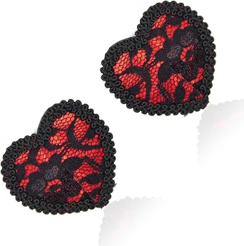 Heart Shape Breast Pasties Lace Silicone Reusable Adhesive Nipple Covers Chest Stickers Bra For Women Nightclub Party