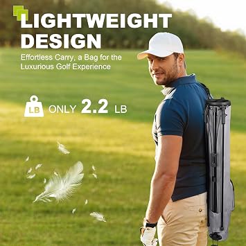 uniHimal Golf Lightweight Stand Carry Bag Easy to Carry and Durable | Sunday Golf Bag, Pitch n Putt, Driving Range, Par 3, Executive Courses, 31.5 Inches Tall