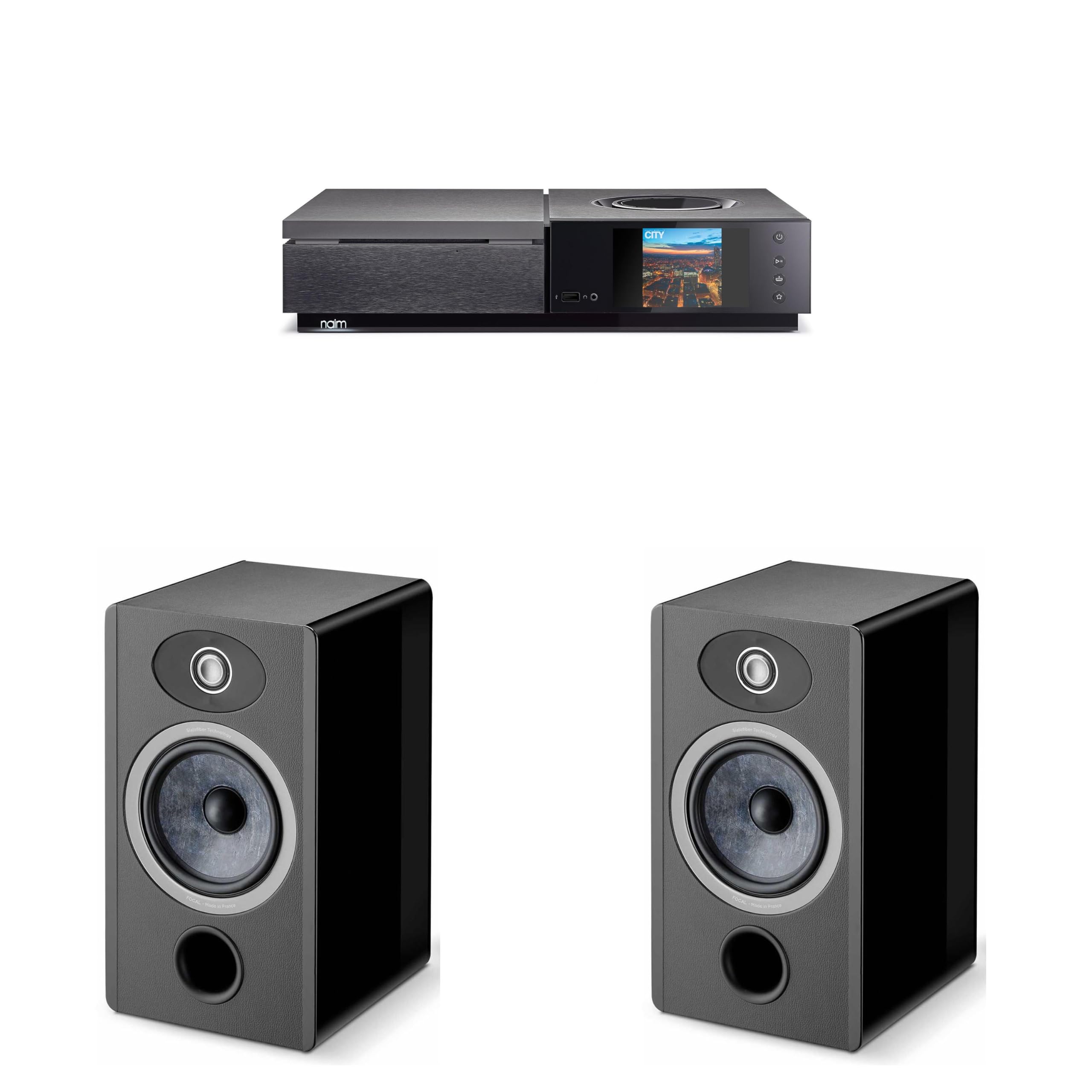 Focal Bundle: Naim Uniti Star Network Streamer & a Pair of Vestia No1 Black Bookshelf Speakers