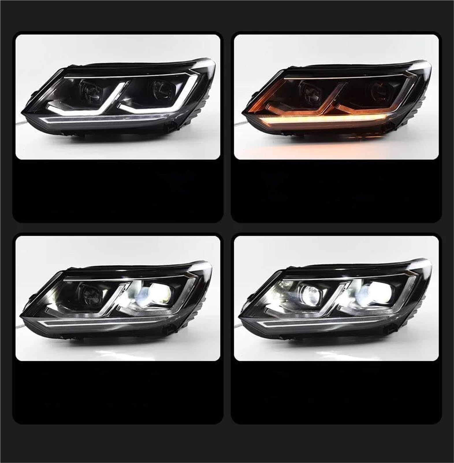Fari dell'auto Fari anteriori per auto per VW per Tiguan 2013 2014 2015 2016 luci diurne doppio proiettore