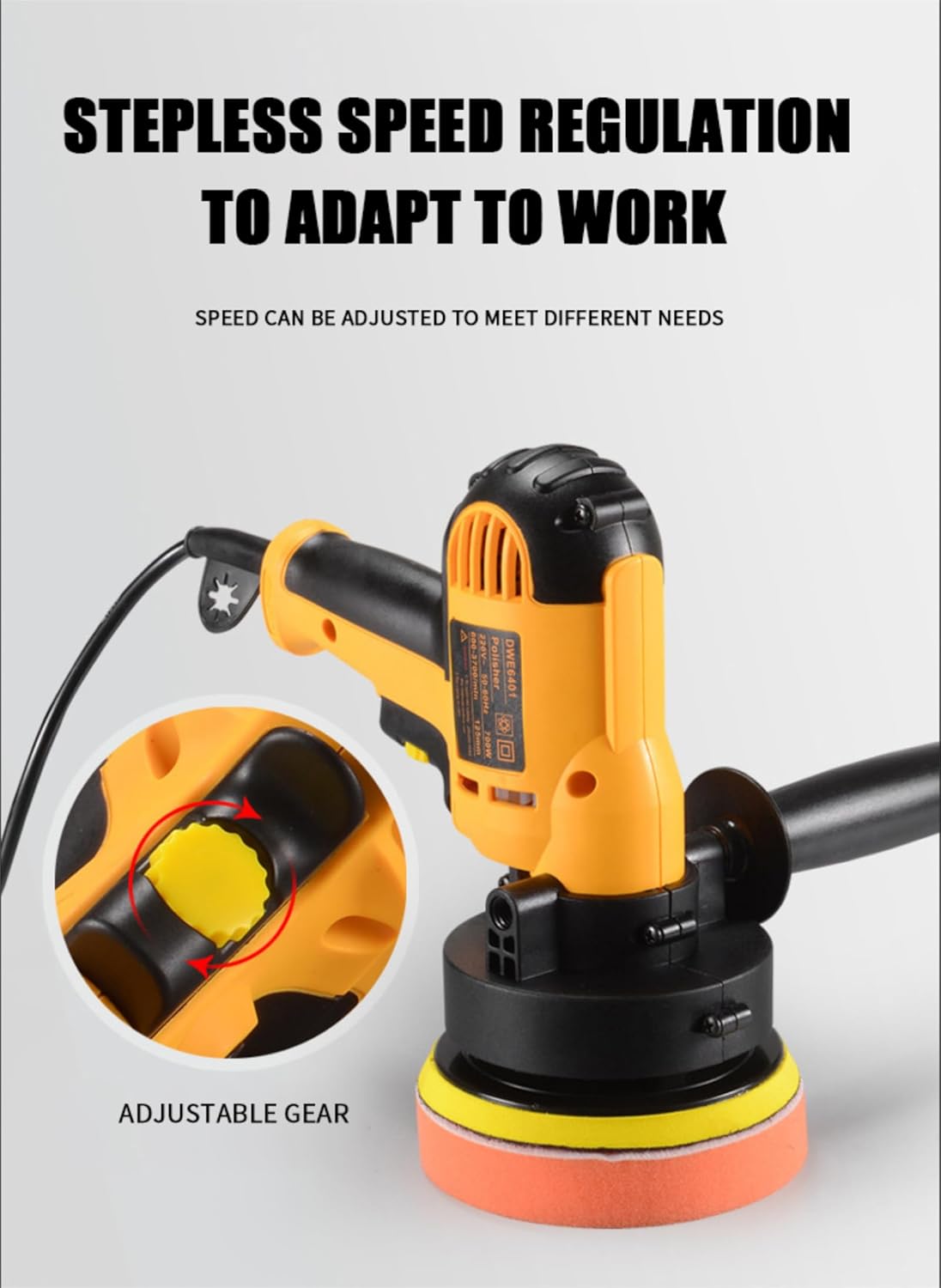 Car Buffer Polisher 110V 600W Variable Speed Car Buffer Machine with Professional Buffing Polishing Kit for Car Detailing & Scratch Repair Waxing