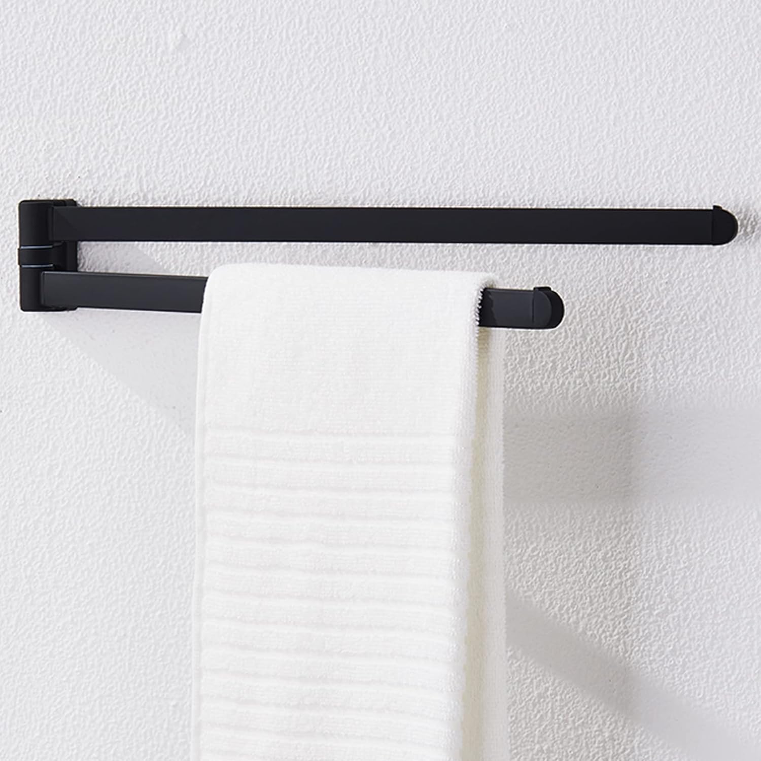 Swivel Towel Rail Stainless Steel Wall Mounted Towel Rack Holder with 2