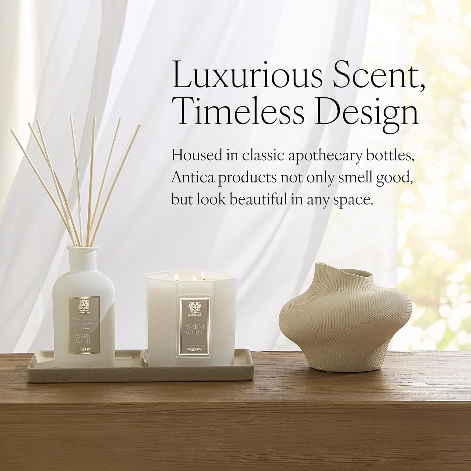 Antica Farmacista Home Ambiance Gift Set - Luxury Scented Candle (9 oz) & Reed Diffuser (10.8 fl oz) - Holiday, Birthday, or Housewarming Gift - White Spruce - Image 3