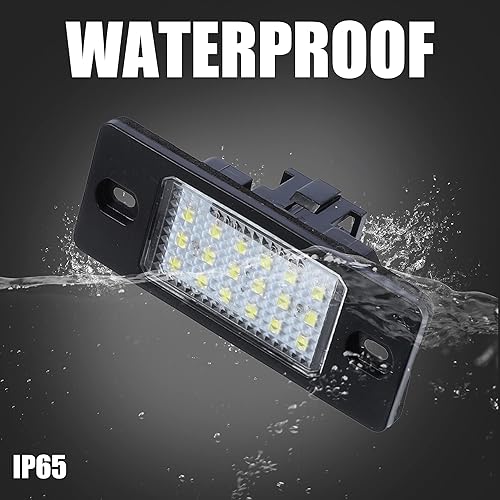 Miniatura 4 de X AUTOHAUX 2 unids LED placa luz luz montaje para VW Jetta Wagon 1999-2004 para Porsche para Audi luz trasera 6000K con decodificadores LED número