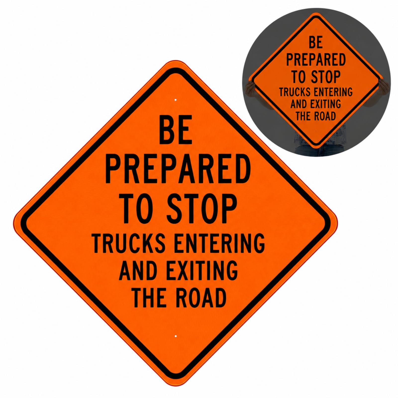 No Thru Traffic Sign - Reflective Safety Sign -11 No Thru Traffic Sign - Reflective Safety Sign -11