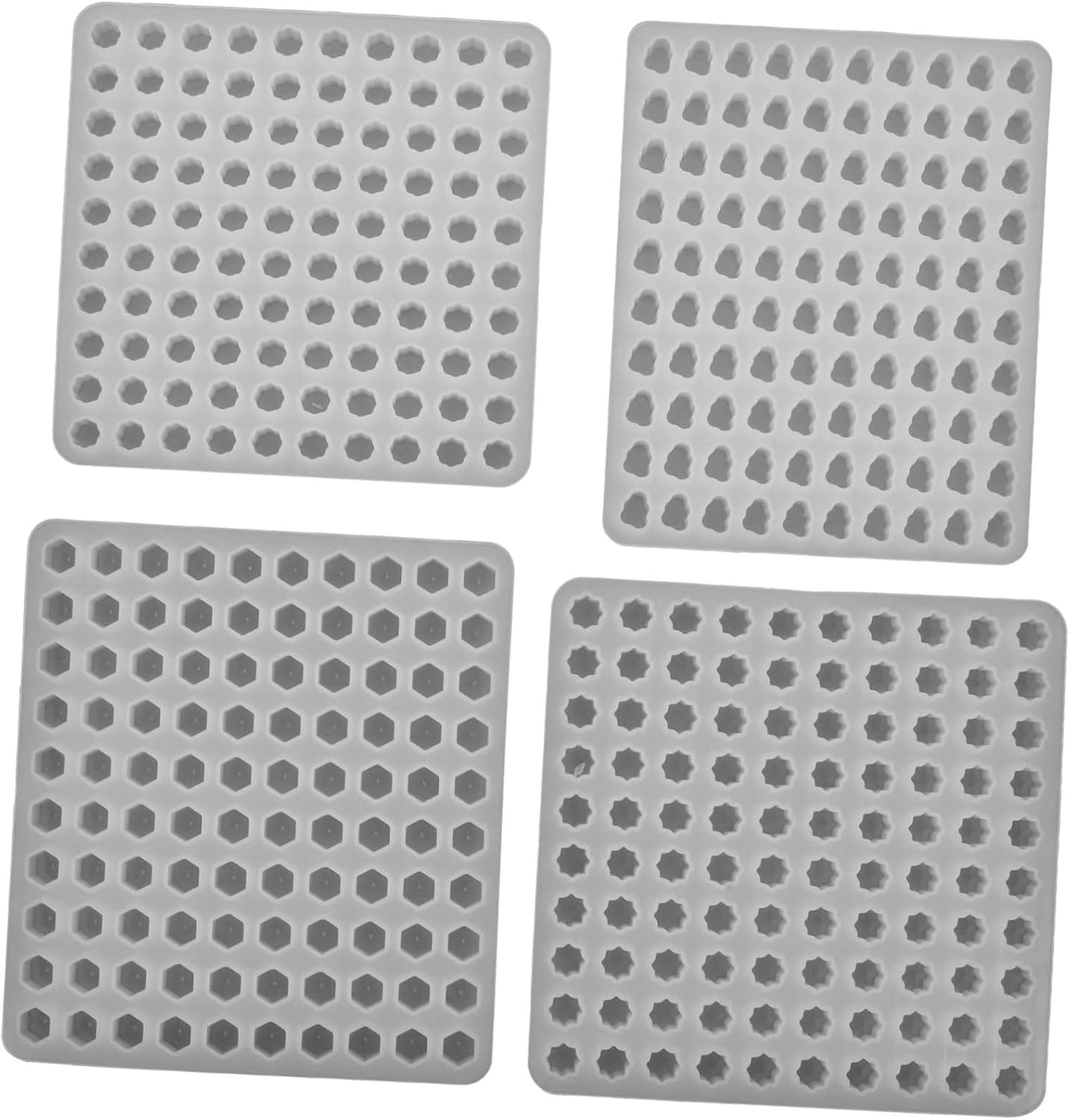 4pcs Silicone Seal Stamp Mold for DIY Wax Beads Crafting Durable Non Stick Molds with Cute Patterns for Creative Projects and Romantic Decor
