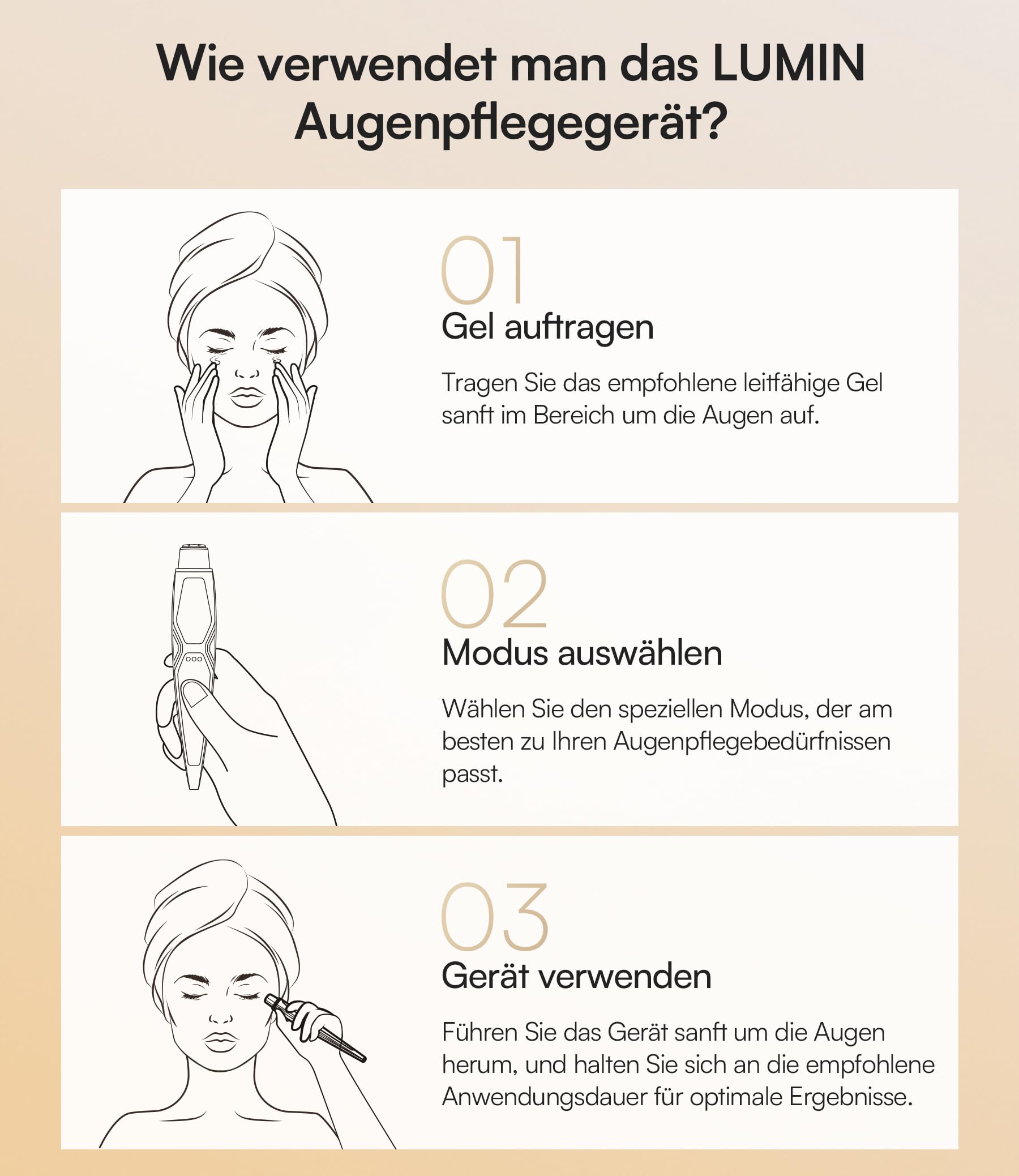 INIA Augenmassagegerät gegen Augenringe & Tränensäcke, EMS Gesichtsmassagegerät mit Rotlicht & Wärme, Anti-Aging Face Massager zur hautstraffung, Schwellungen & Fältchen entfernen–Tragbar, 3 Modi