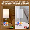 Dreamholder Table Lamp, Bedside Lamp with USB C&A Charging Ports, LED Desk Lamp with 3-Color Modes with Phone Stands, for Bedroom, Living Room, Office, Silver(Set of 2, Bulb Included) [Energy Class E]