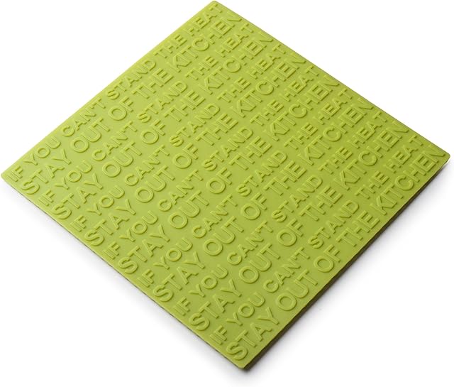 Zeal Heat Resistant Non-Slip Trivet Pot Rest, Silicone, Lime Green, 19.4 x 19.4 x 19.4 cm