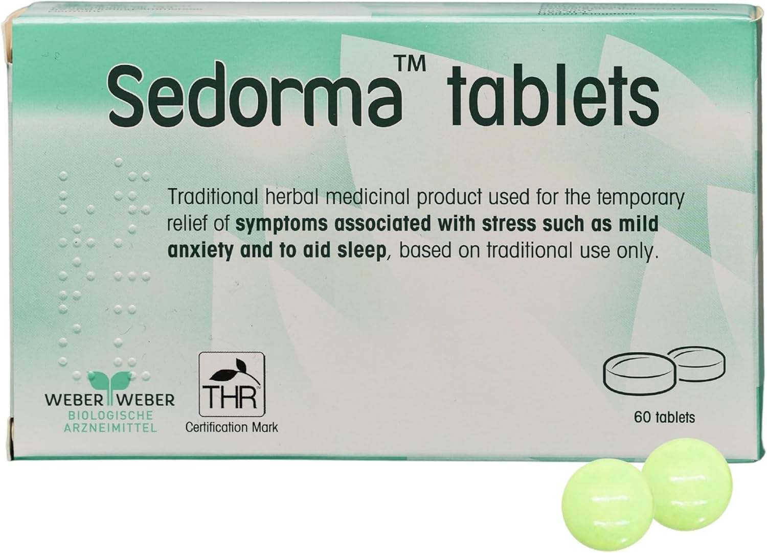 Natural Calming Tablets for Adults – 5-in-1 Herbal Stress & Anxiety Relief with Lavender, Valerian Root & Passion Flower | Gentle Support Supplement for Rest & Relaxation | Sedorma (60)