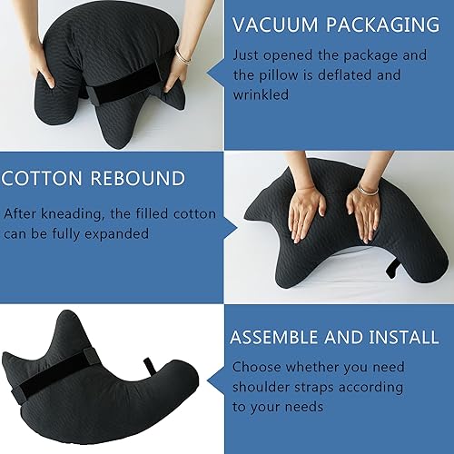 Miniatura 4 de Almohada para cirugía de hombro, almohada para dolor de hombro, almohada para manguito rotador, almohadas de brazo para adultos después de la