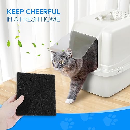 Miniatura 6 de Cunina 8 filtros de caja de arena para gatos compatibles con Van Ness CP7, filtros de control de olores de carbón activado de repuesto para cajas de
